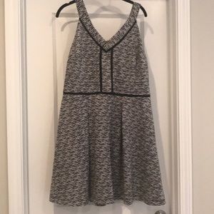 Flattering black and white dress